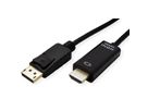 ROLINE DisplayPort Cable, DP - UHDTV, Slim, M/M, black, 2 m