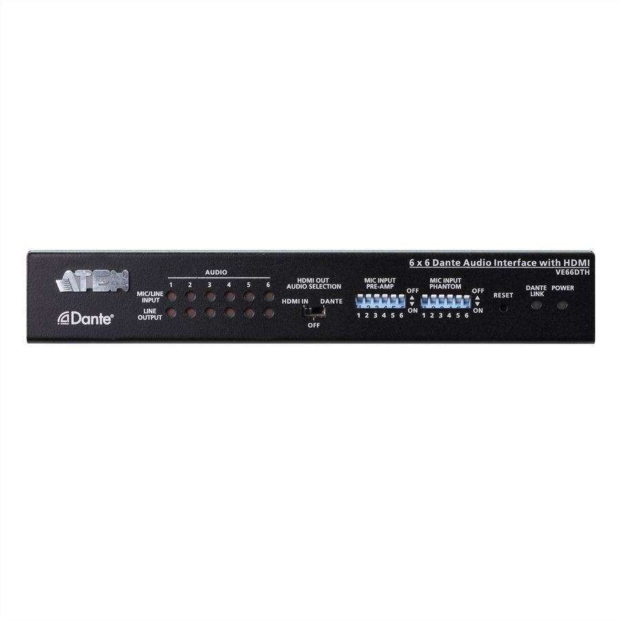 ATEN VE66DTH 6x6 Dante audio interface met HDMI