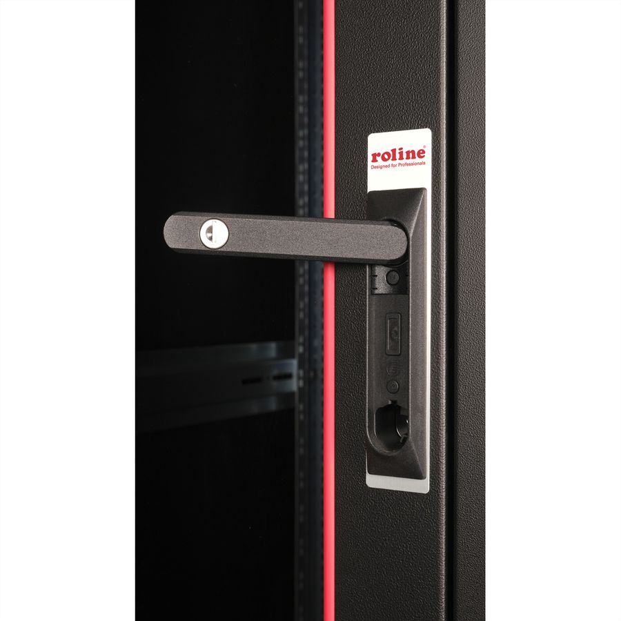 ROLINE 19-inch network cabinet Basic 32 U, 600x800 WxD glass door black