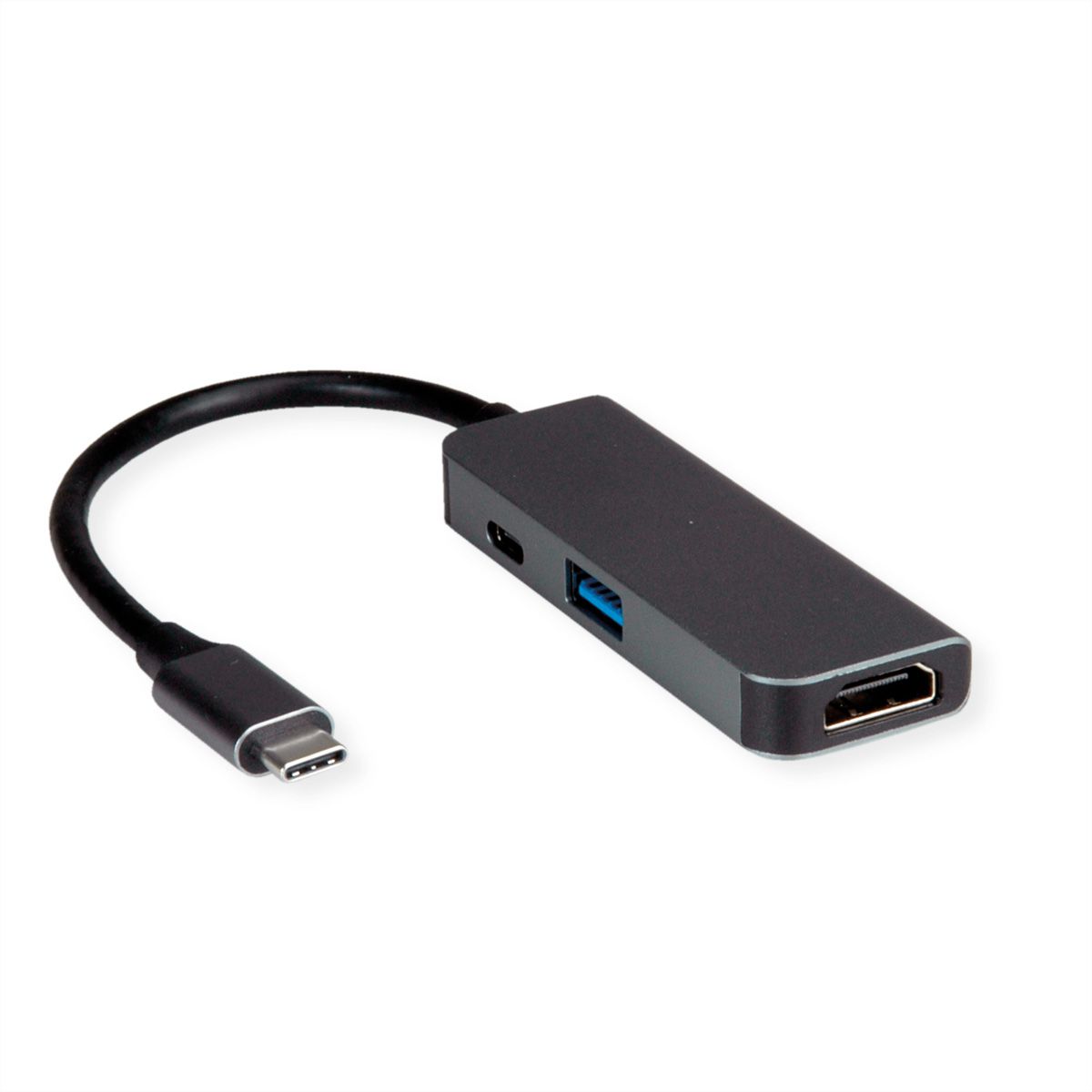 VALUE Beeldschermadapter USB-C - HDMI, USB 3.2 Gen 1 A + Type C PD