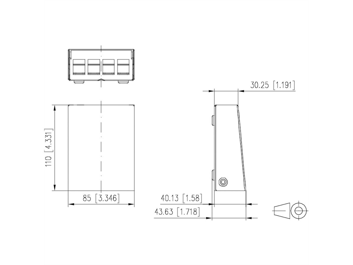 METZ CONNECT Keystone AP-behuizing 4-poorts zuiver wit RAL9010