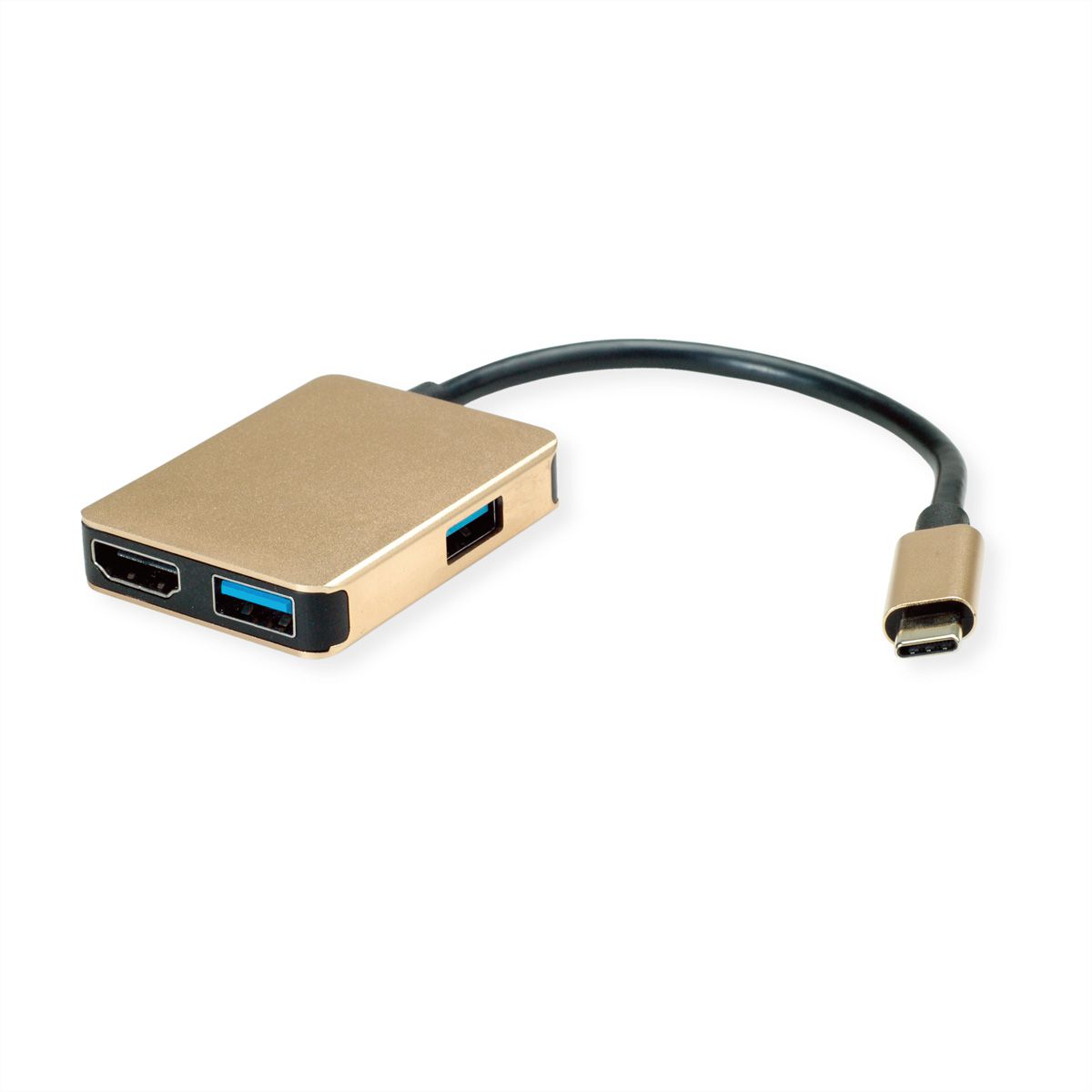ROLINE GOLD USB-C Docking Station, HDMI 4K, 2x USB 3.2 Gen 1, 1x PD