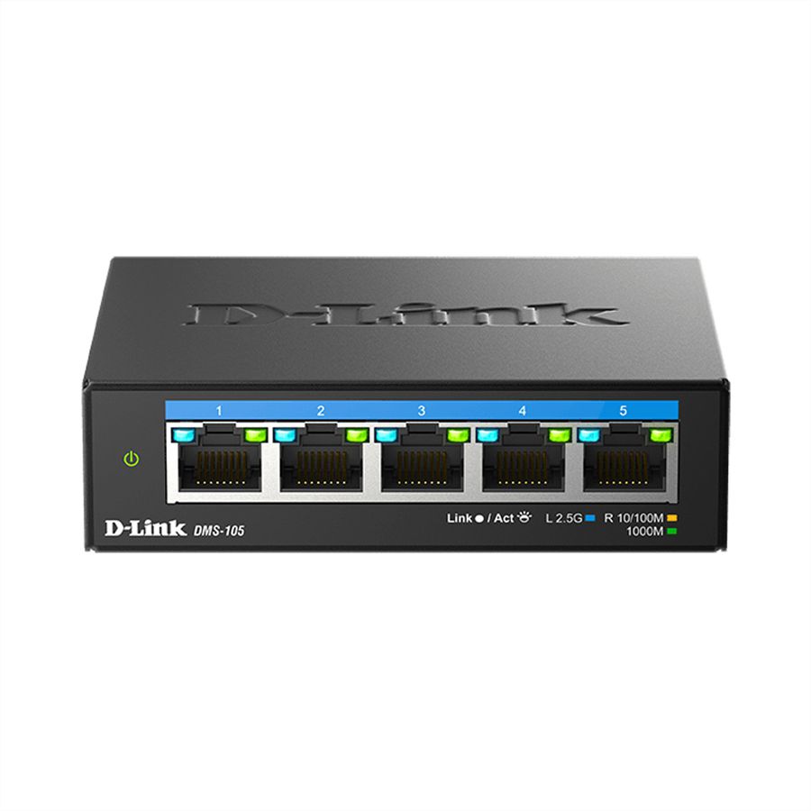 D-LINK DMS-105/E 5-Poorts Switch , Multi-Gigabit Unmanaged