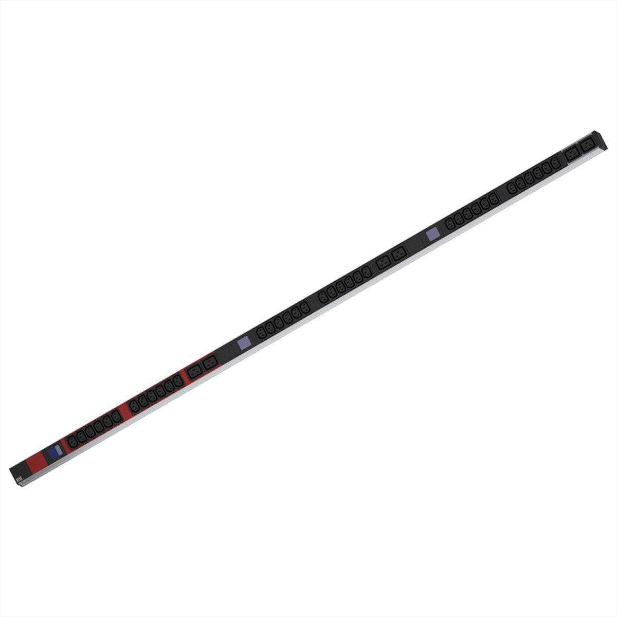 BACHMANN BN0500 19" PDU 1U 36xC13, 6x C19, power measurement, connection CEE 3x16A, red