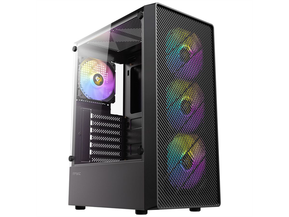 ANTEC AX26 RGB Elite PC case Midi Tower Gaming ATX, black