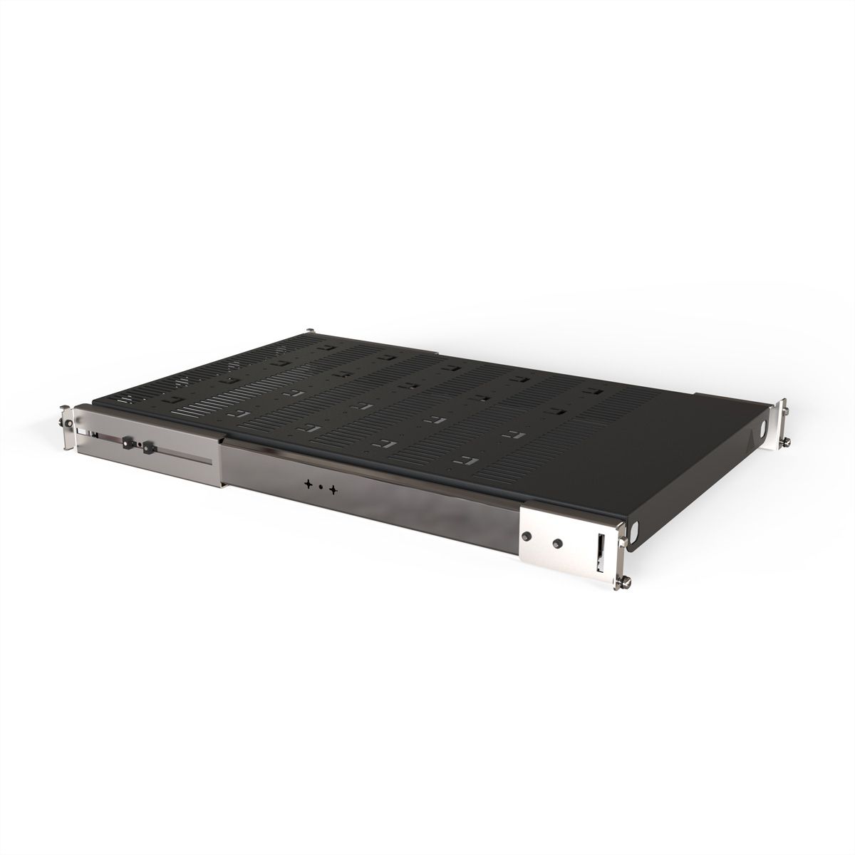 SCHROFF 19" Telescopic Shelf for Varistar, Novastar, Eurorack, 70 kg, RAL 7021, 553W 800D