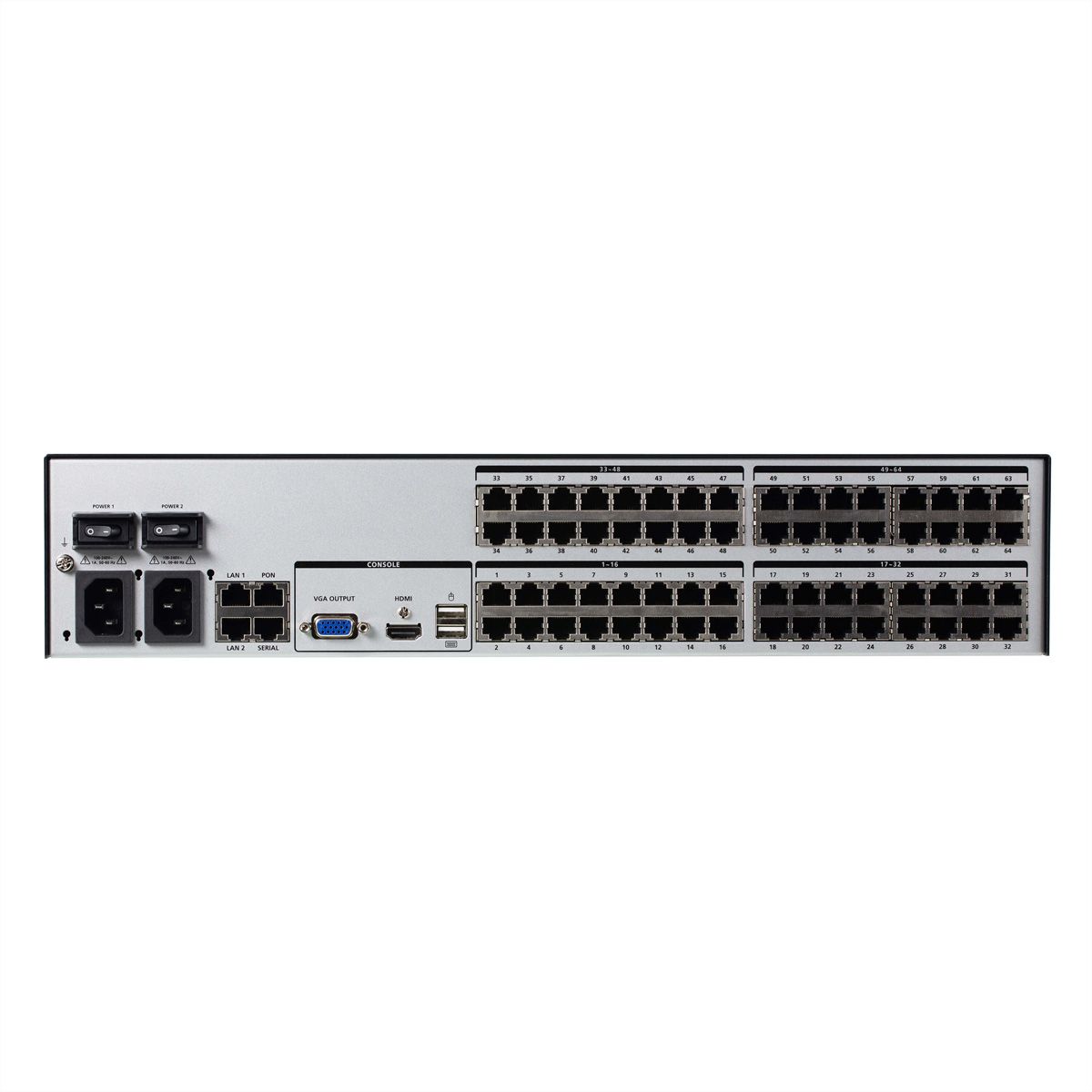 ATEN KN8064VB 64-Port Multi Interface Cat 5 KVM over IP Switch 1 Lokaal 8 Remote Access