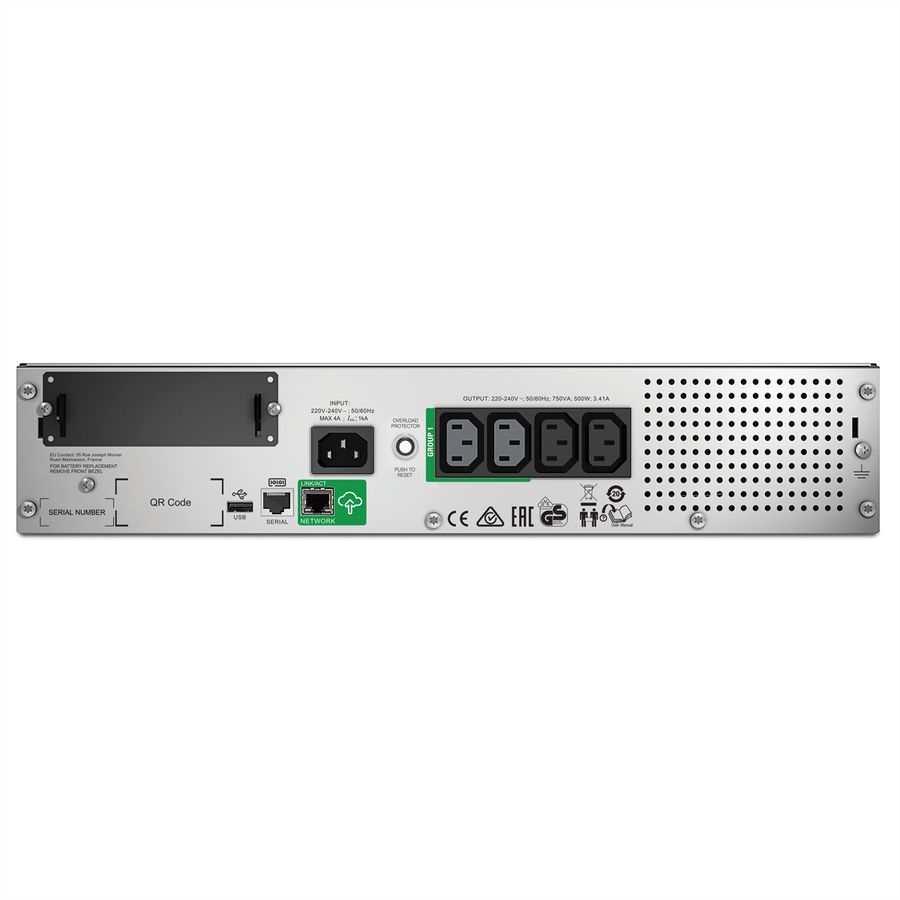 APC SMT750RMi2UC met SmartConnect, Rackmount, 2HE