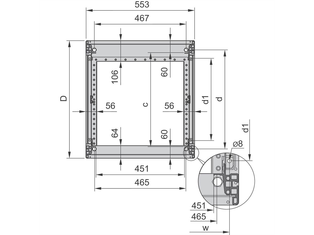 SCHROFF Novastar kastframe, Heavy-Duty, 12 U 553W 1000D