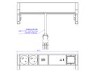 BACHMANN DESK2 2xUTE 1xUSB C 60W 1xCM 0.2m GST18 RAL9005