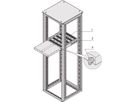 SCHROFF 19" uitschuifbare plank voor Varistar, Novastar, Eurorack, 70 kg, RAL 7021, 553W 900D