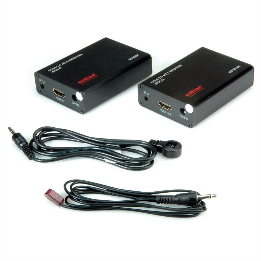 ROLINE Audio/Video System, HDMI, via Cat.6A, 4K@60Hz, 30m/45m