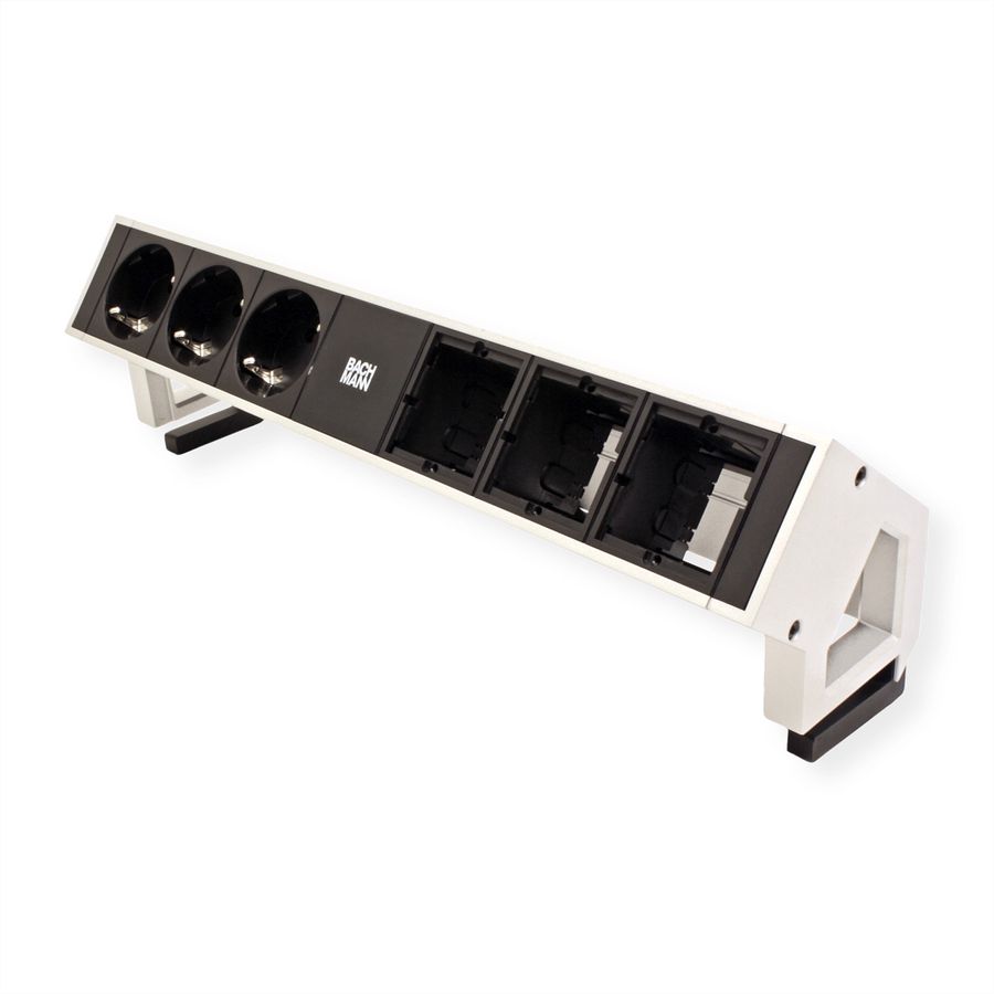 BACHMANN DESK2 3x earthing contact 3x ABD, white