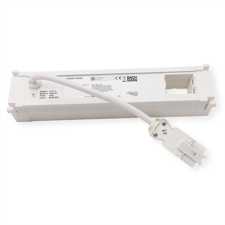 BACHMANN POWER FRAME 2xUTE 1xCM 1xUSB A/C 22W 0.2m GST18