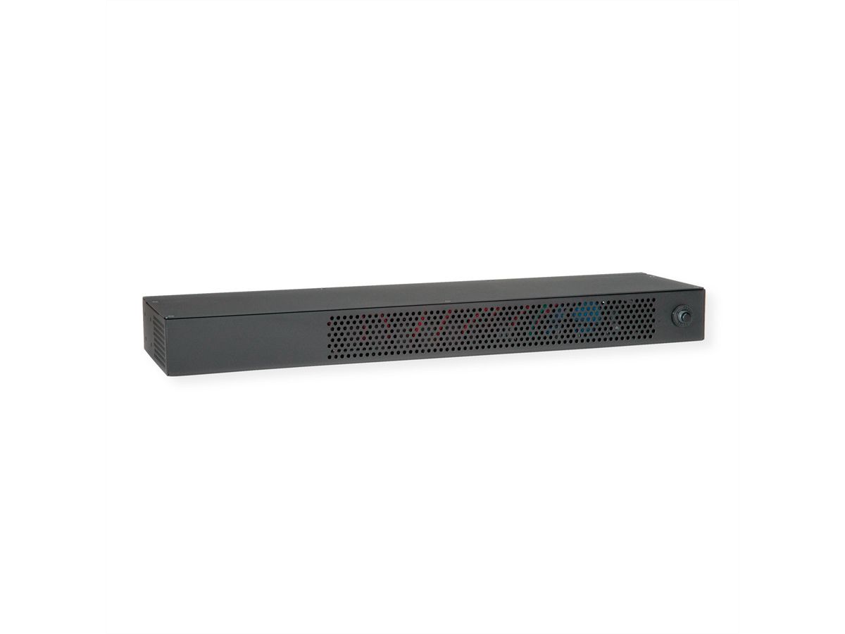 VALUE IP-stekkerdoos, 8-voudig, 19" rackmontage