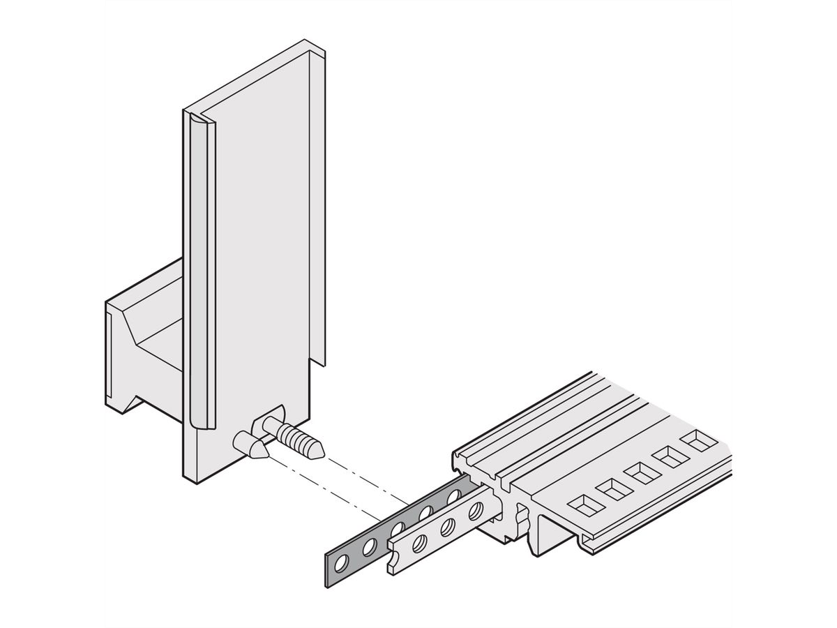 SCHROFF horizontale geperforeerde strip, 28 PK