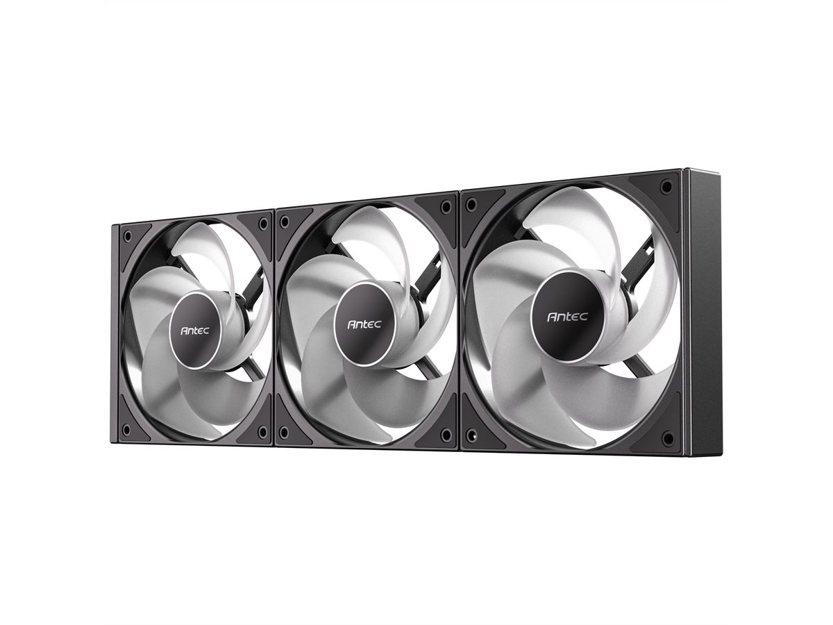 ANTEC C120 ARGB Fan Reverse PC Case Fan 120mm 3-in-1-Pack, black