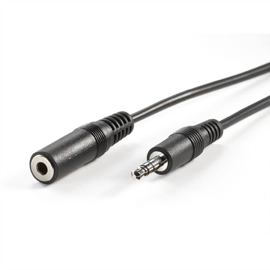 VALUE 3.5mm Extension Cable, M - F, black, 10 m