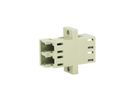 TELEGÄRTNER  LC/APC Duplex adaptor, multimode, cramic sleeve, plastic housing, beige, Z77