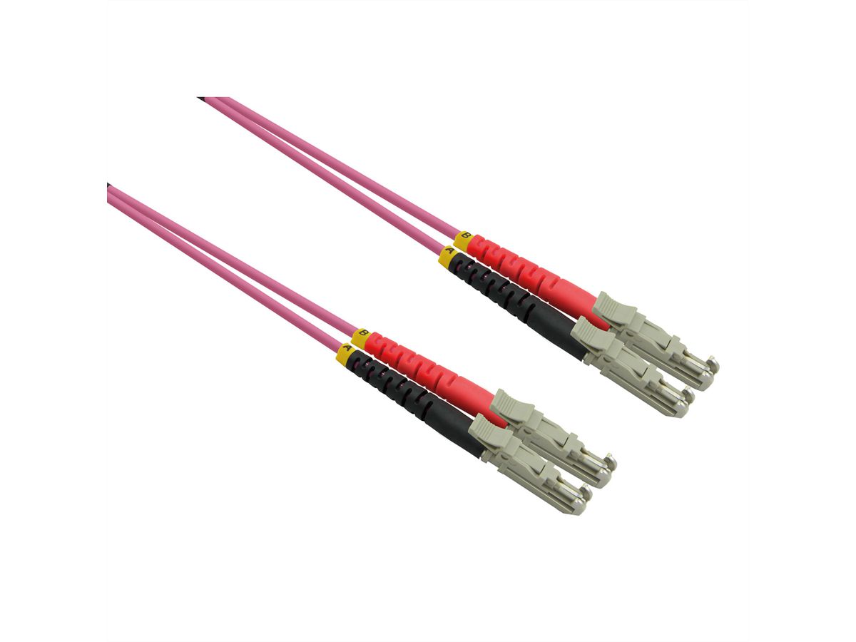 ROLINE FO Jumper Cable Duplex, 50/125µm OM4, LSH/LSH, UPC Polish, LSOH, violet, 2 m