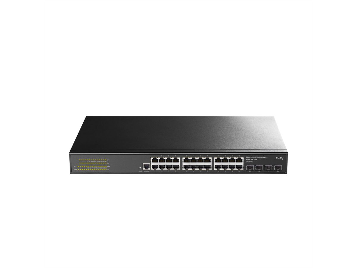 CUDY GS2024S2 24-Port Gigabit L3 Managed Switch with 4 SFP