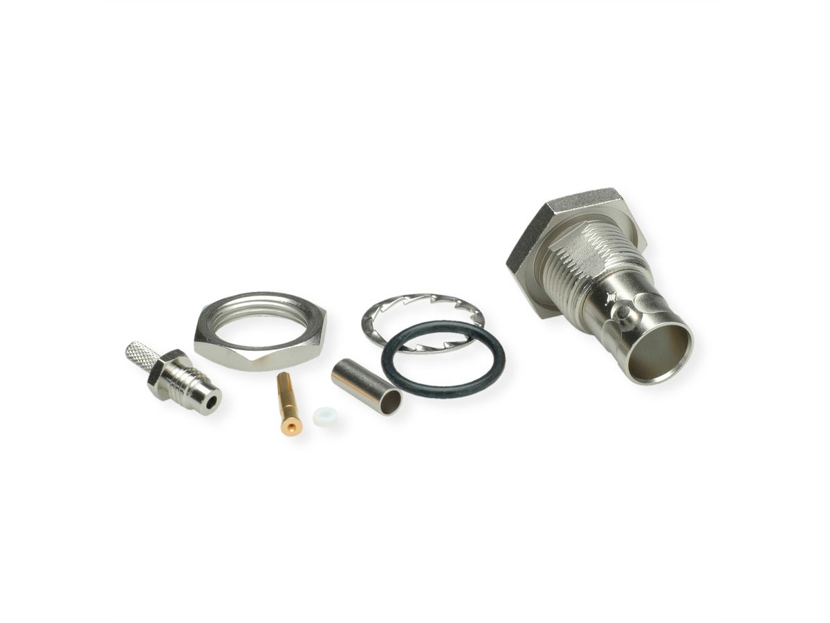 TELEGÄRTNER BNC Bulkhead Jack Crimp, G4 (RG-179B/U) crimp/crimp