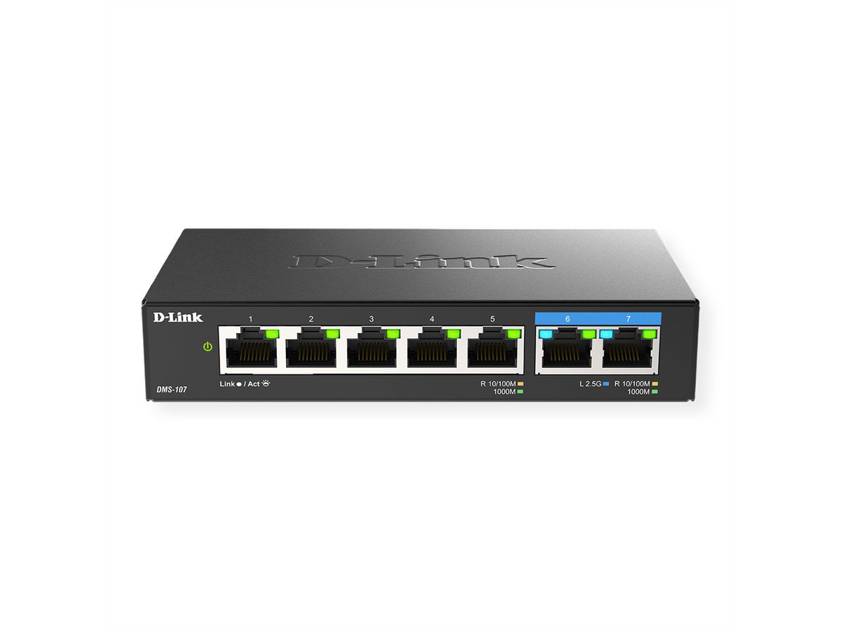 D-Link DMS-107/E 7-poorts switch Multi-Gigabit onbeheerd