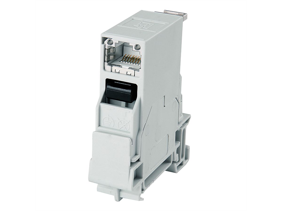 TELEGÄRTNER STX mounting rail outlet, RJ45 jack B Cat.6A