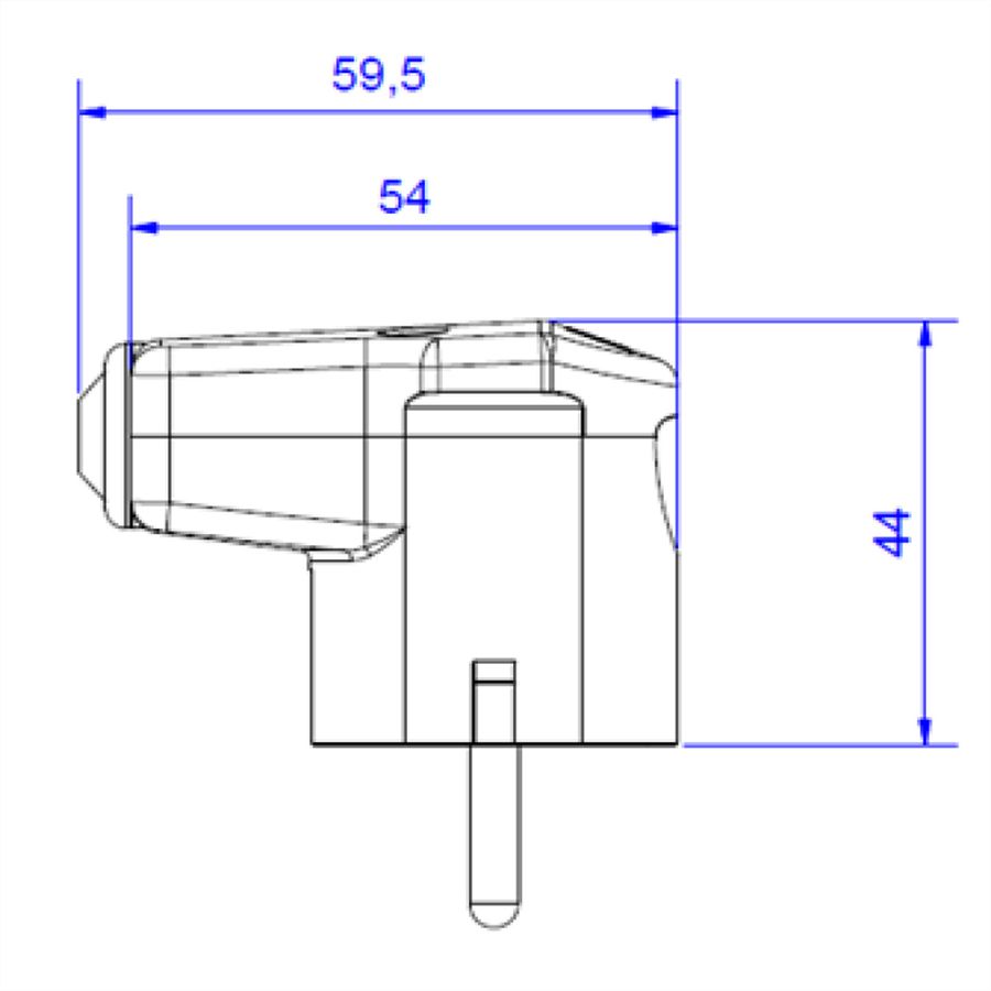BACHMANN Angled mounting plug white, CEE 7/7 2-pole with earthing contact