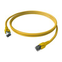 EasyLan FlexBoot Patchkabel Kat.6A, S/FTP, geel, 0,5 m