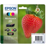 C13T29864010, Multipack 29, inktpatronen zwart, cyaan, magenta, geel, 1x 5,3 ml, 3x 3,2 ml voor EPSON Expression Home XP-235, XP-332, XP-335, XP-432, XP-435
