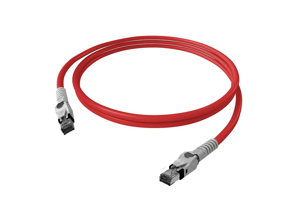 EasyLan VarioBoot patchkabel Cat.6A, S/FTP, rood, 2 m
