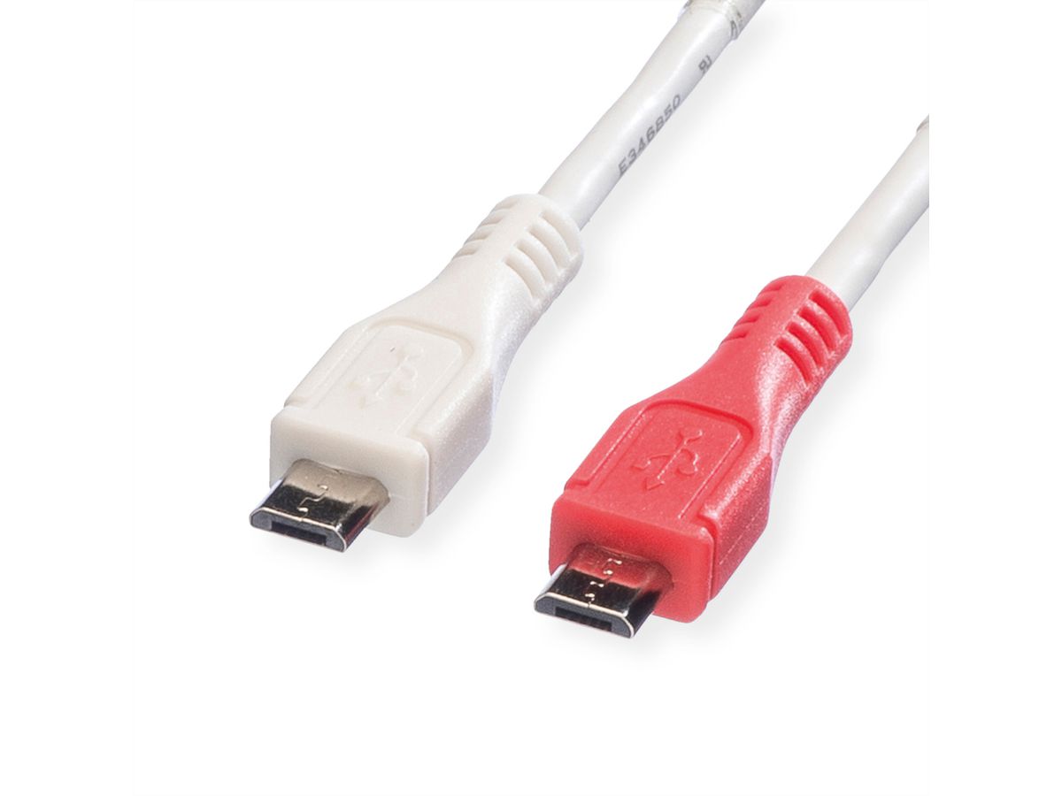 VALUE USB 2.0 Charge cable, Micro B M/M, 0.3m