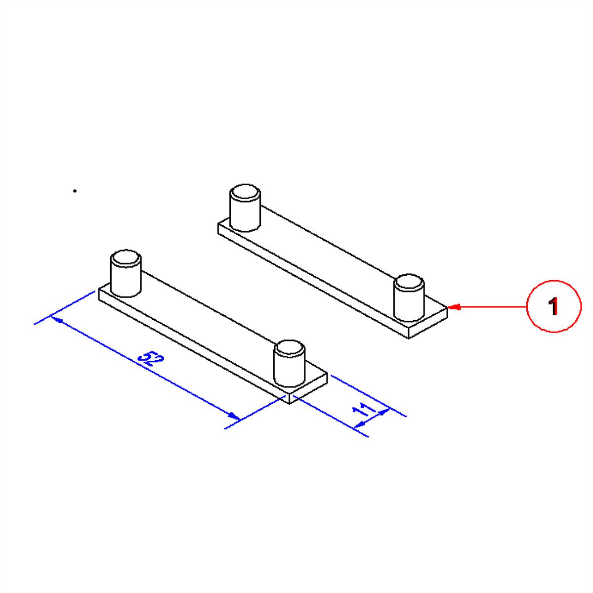BACHMANN STEP cover strip, single 2x