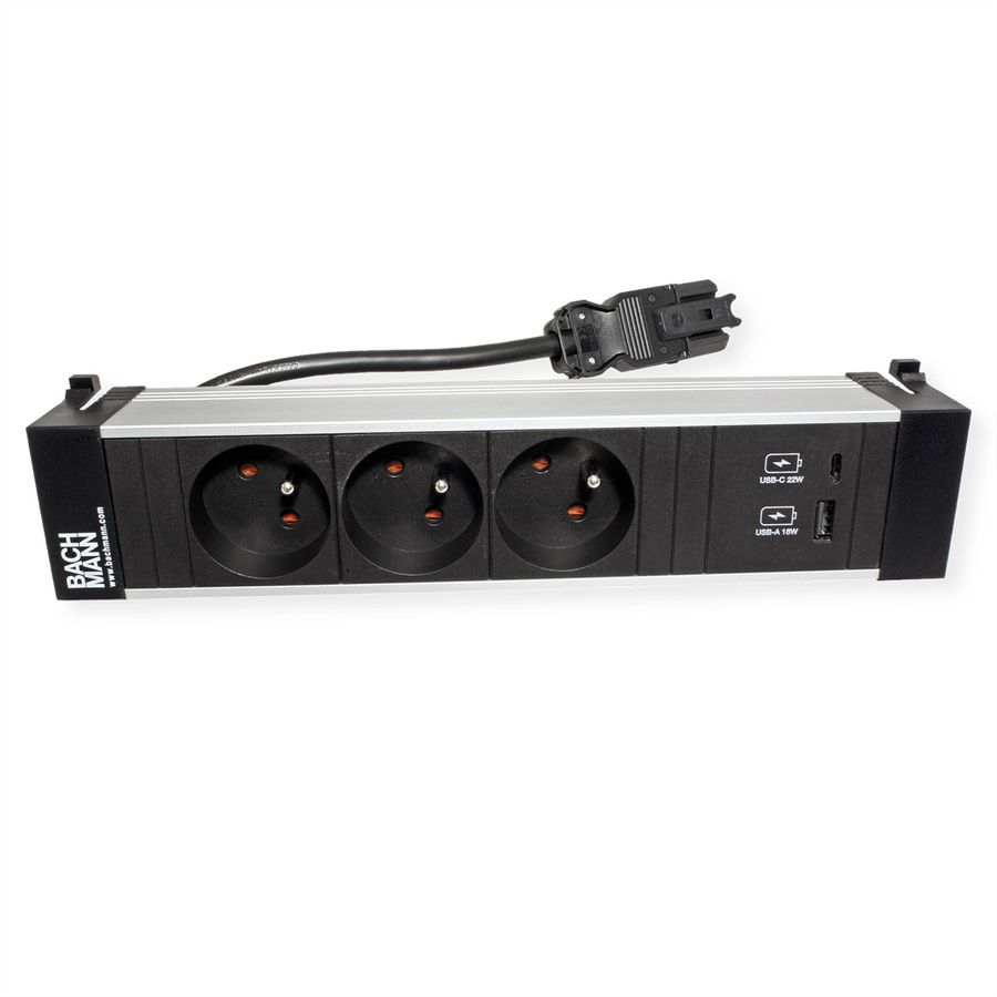 BACHMANN POWER FRAME M 3xUTE 1xUSB A&C 22W 0.2m GST18