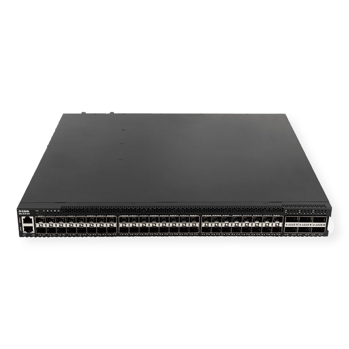 D-Link DXS-3610-54S/SI/E 48x 1/10GbE SFP/SFP+ poorten, 6x 40/100GbE QSFP+/QSFP28-poorten L3 Stackable 10G Managed Switch