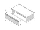 SCHROFF PropacPRO achterwand volle breedte, niet afgeschermd, met perforatie, 3 HE, 42 PK