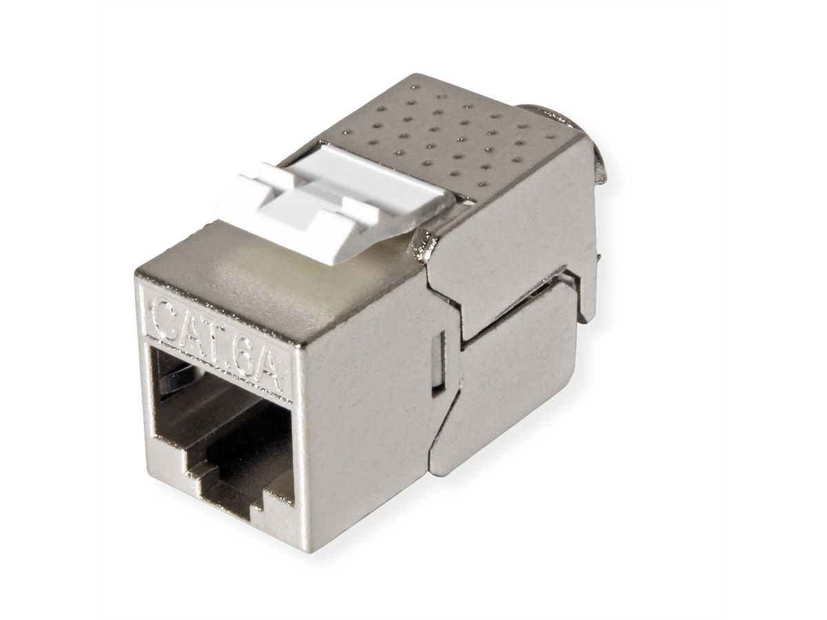 VALUE Cat.6A (klasse EA) Keystone, RJ-45, afgeschermd, zonder gereedschap, SLIM.