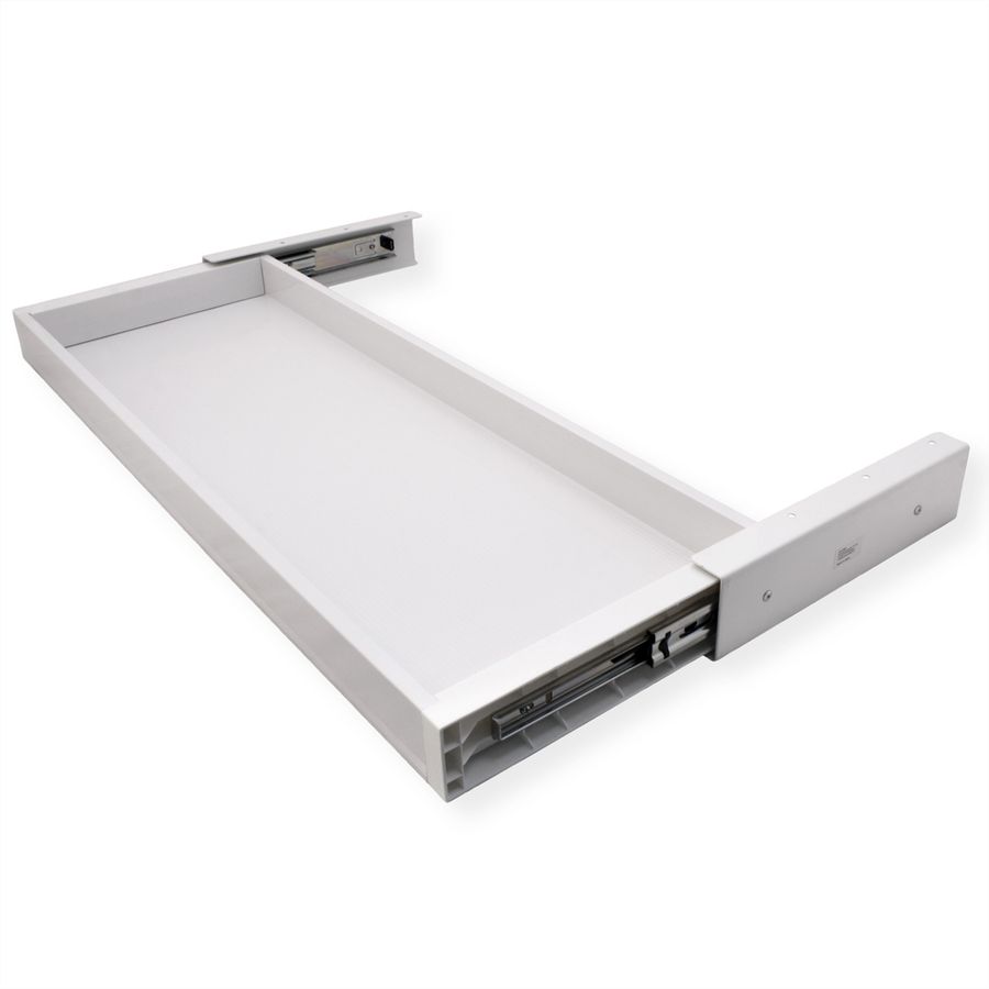 VALUE Ultra-Slim Underdesk Mount Storage Drawer, 758 mm width, white