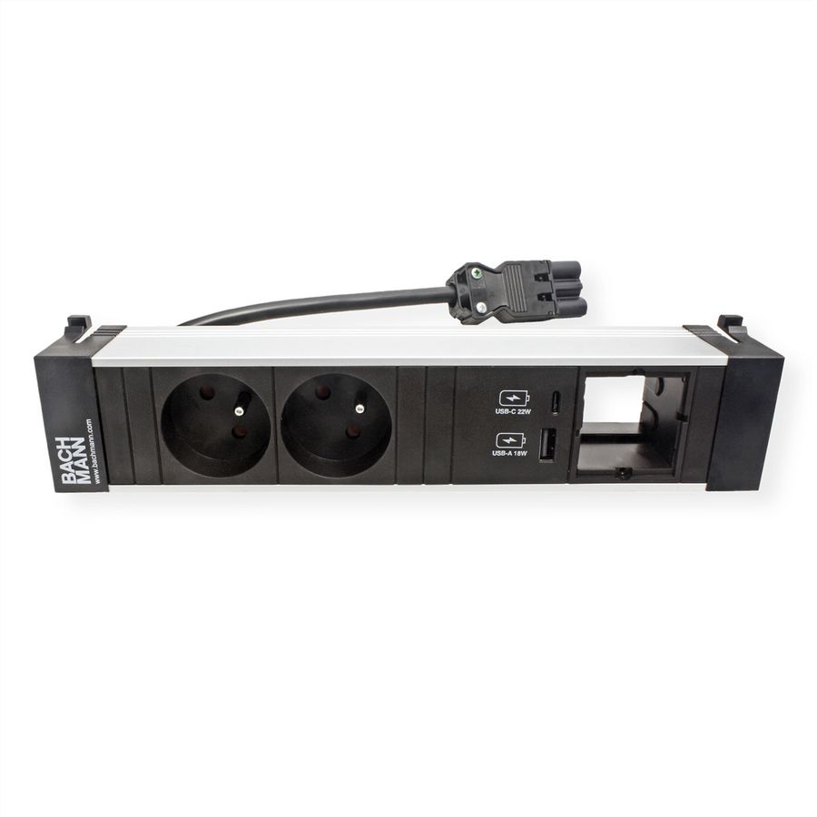 BACHMANN POWER FRAME M 2xUTE 1xCM 1xUSB A/C 22W 0.2m GST18