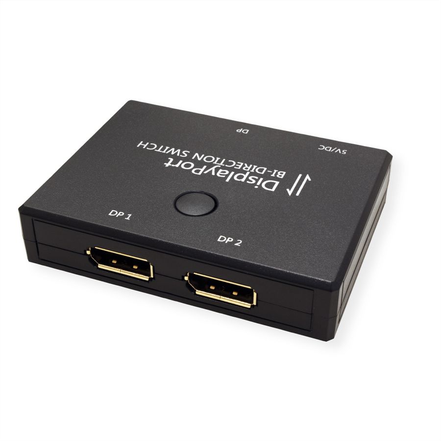 VALUE 4K DisplayPort-switch, 2-weg, bidirectioneel