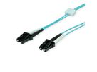 saCon glasvezel LED patchkabel duplex 50/125µm OM3, LC/LC, turkoois, 7,5 m