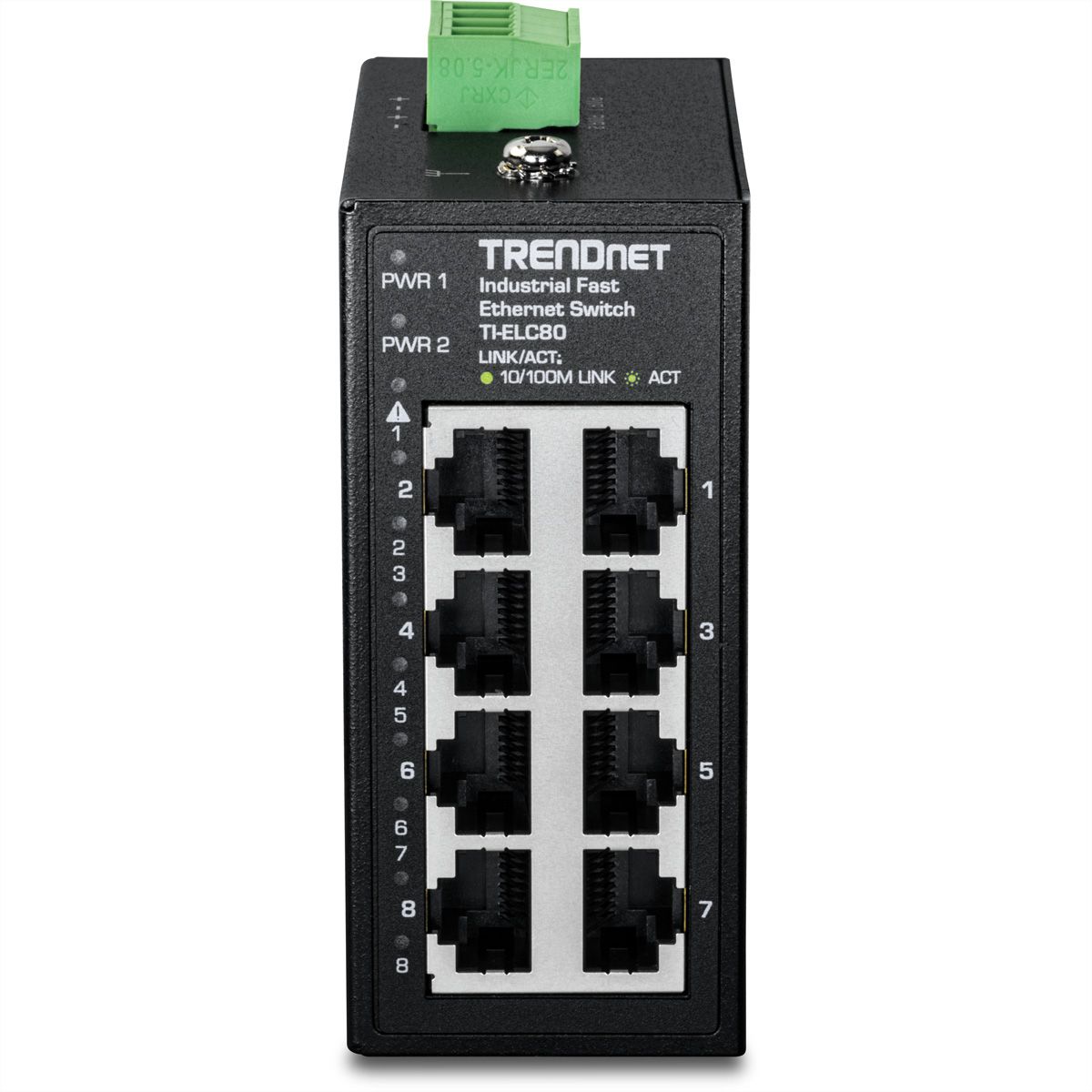 TRENDnet TI-ELC80 8-poorts Ethernet Mini Switch Industriële DIN-rail