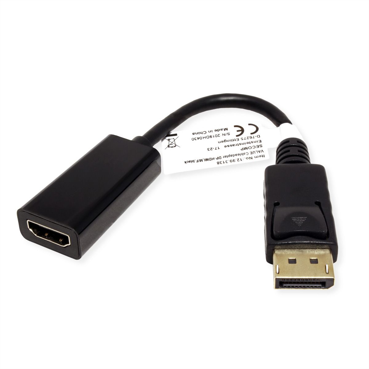VALUE DisplayPort - HDMI Adapter, DP Male-HDMI Female