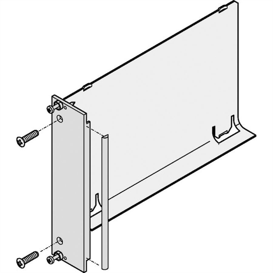 SCHROFF Air Baffle, U-Front Panel, Refrofit Shielding, Textile, 3 U, 4 HP, 160 mm