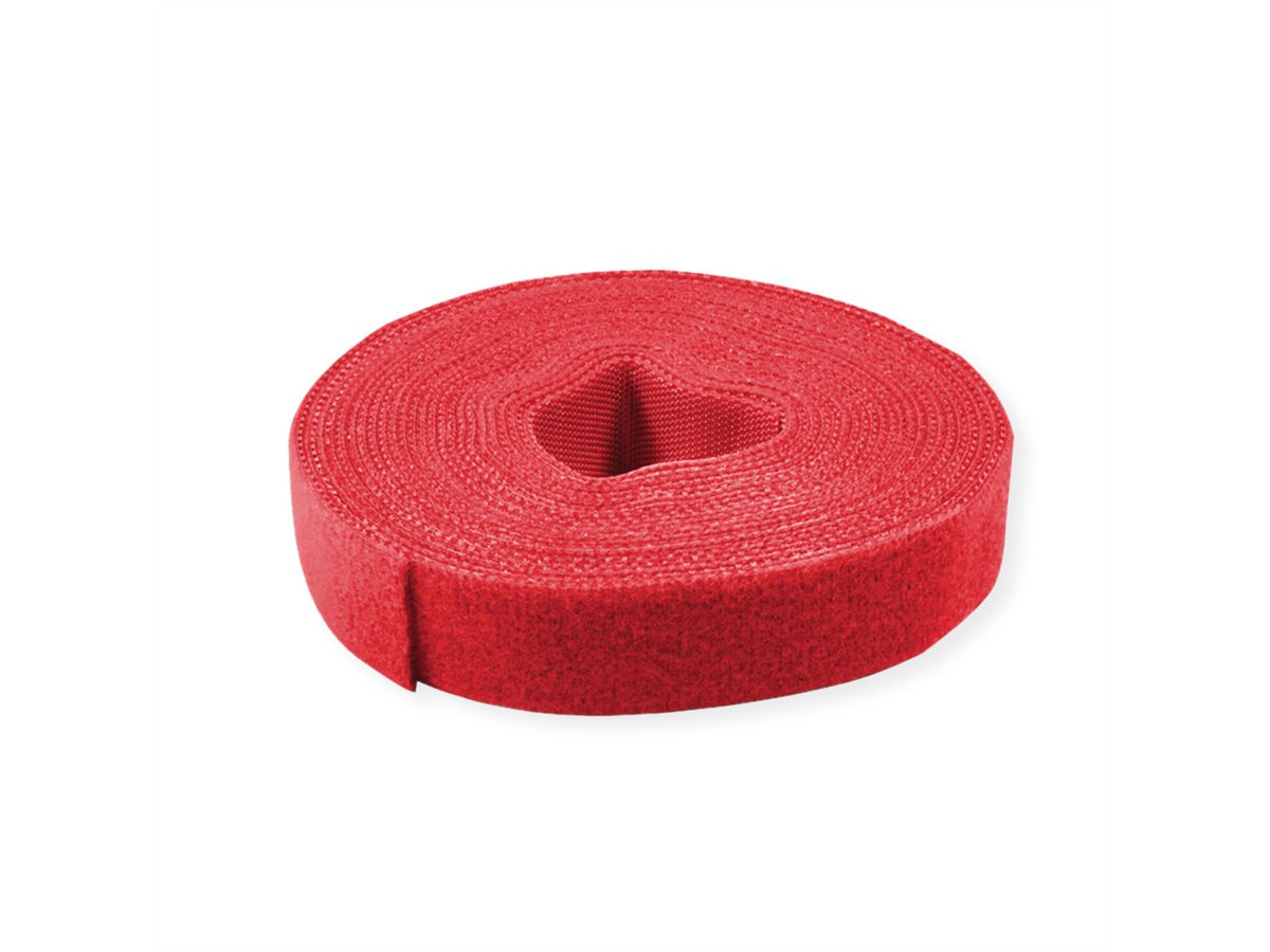 VALUE Strap Cable Tie Roll, Width 10mm, red, 25 m