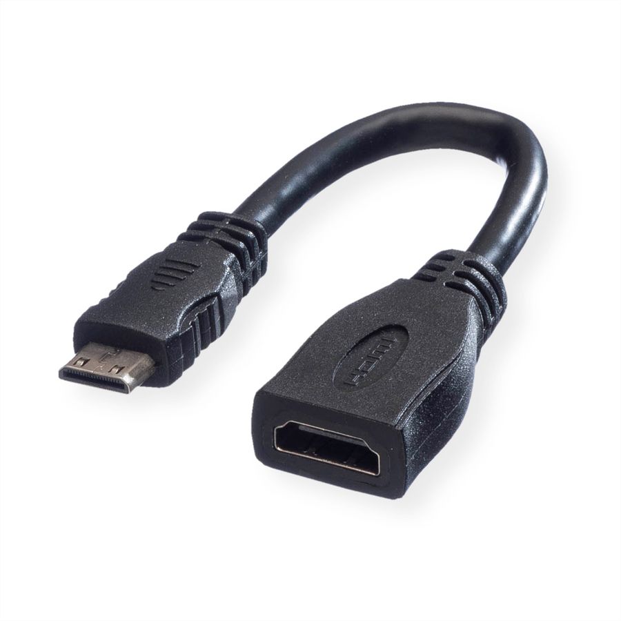 VALUE HDMI High Speed Cable + Ethernet, A - C, F/M, 0.15 m