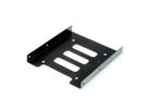 ROLINE montage adapter, 3,5 inch frame voor 1x 2,5 HDD/SSD, metaal, zwart