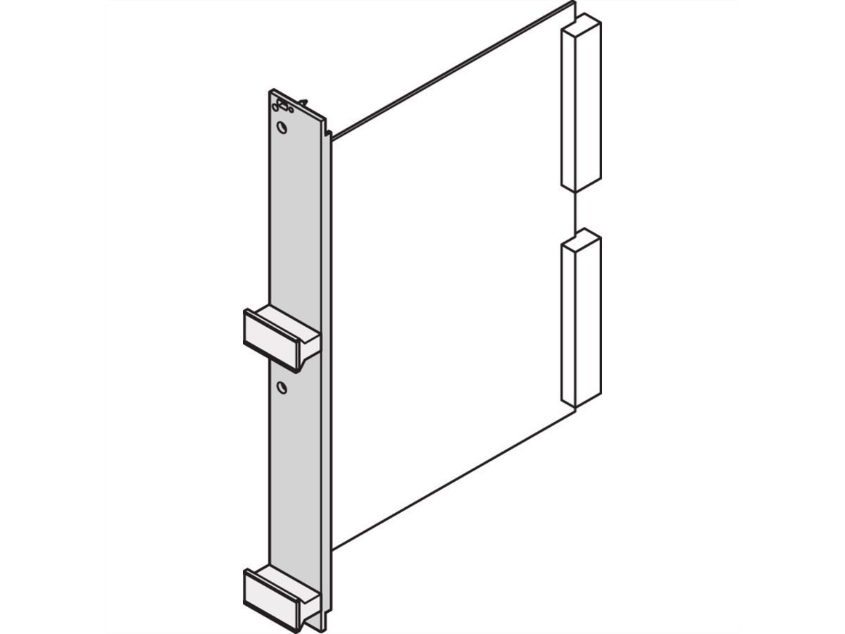SCHROFF Plug-In Unit Front Panel, Unshielded, for Static Trapezoid Handle, 6 U, 7 HP, 2.5 mm, Al, Front Anodized, Rear Conductive