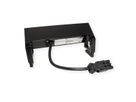 BACHMANN DESK2 2xUTE 1xUSB A/C 22W, GST18 RAL9005, schwarz, 0,2 m